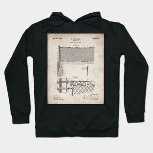 Tennis Net Patent - Tennis Lover Coach Instructor Art - Antique Hoodie